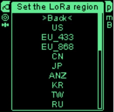 LoRa Picker Menu