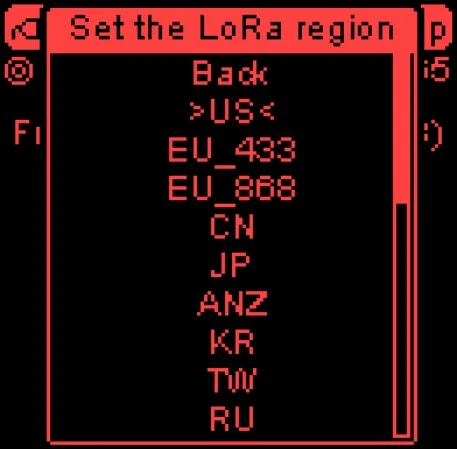LoRa Picker Menu
